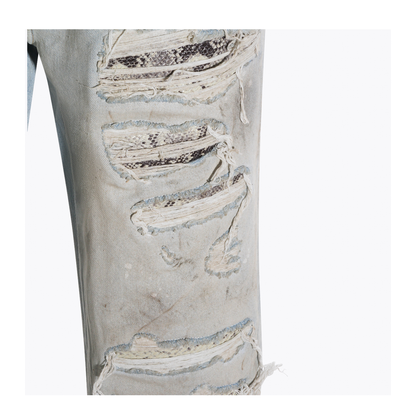 Light Blue Cotton Denim Jeans - Image 9