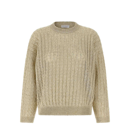 Women's Knitted Sweater Beige - Image 5