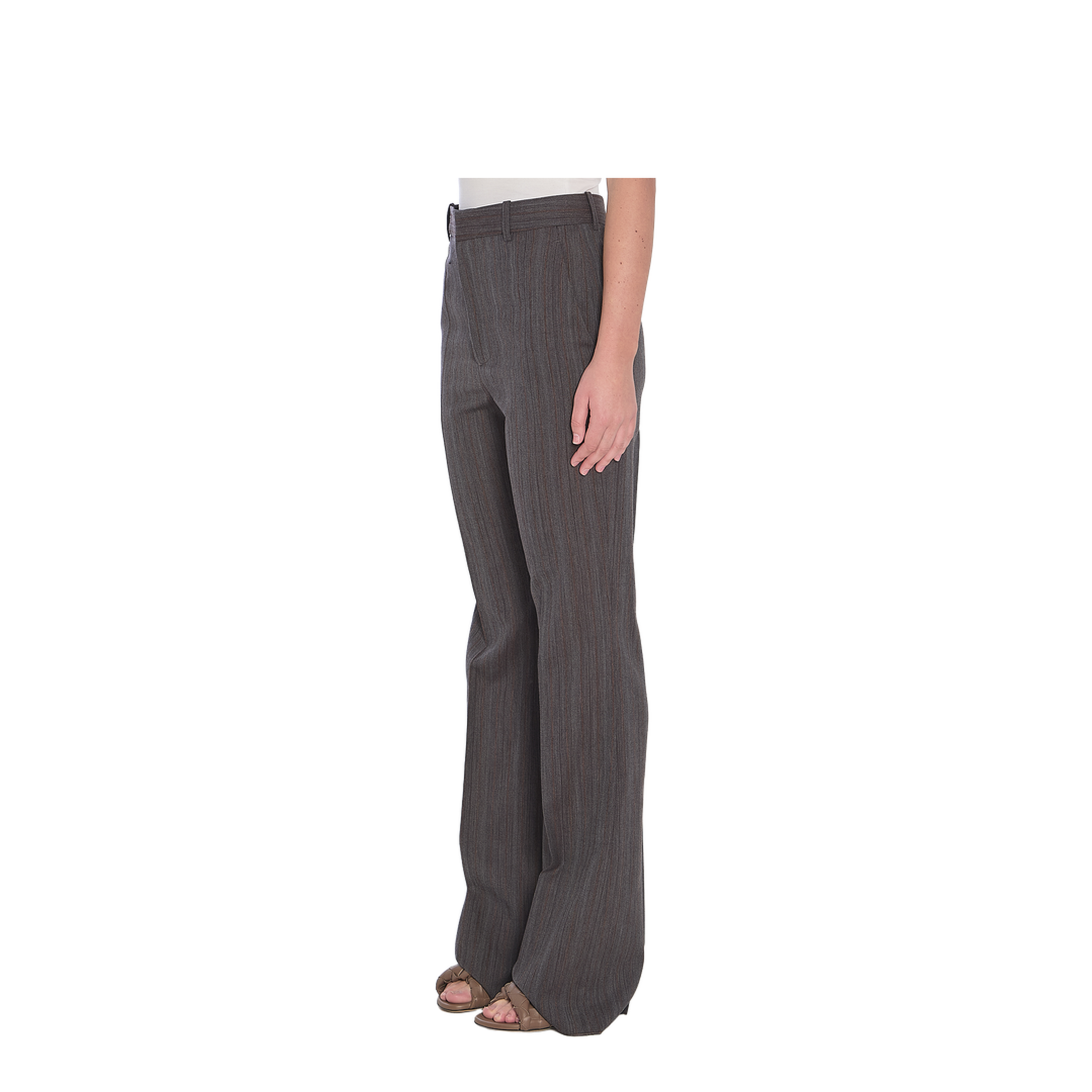 Wool Trousers With Thin Stripes - Image 2