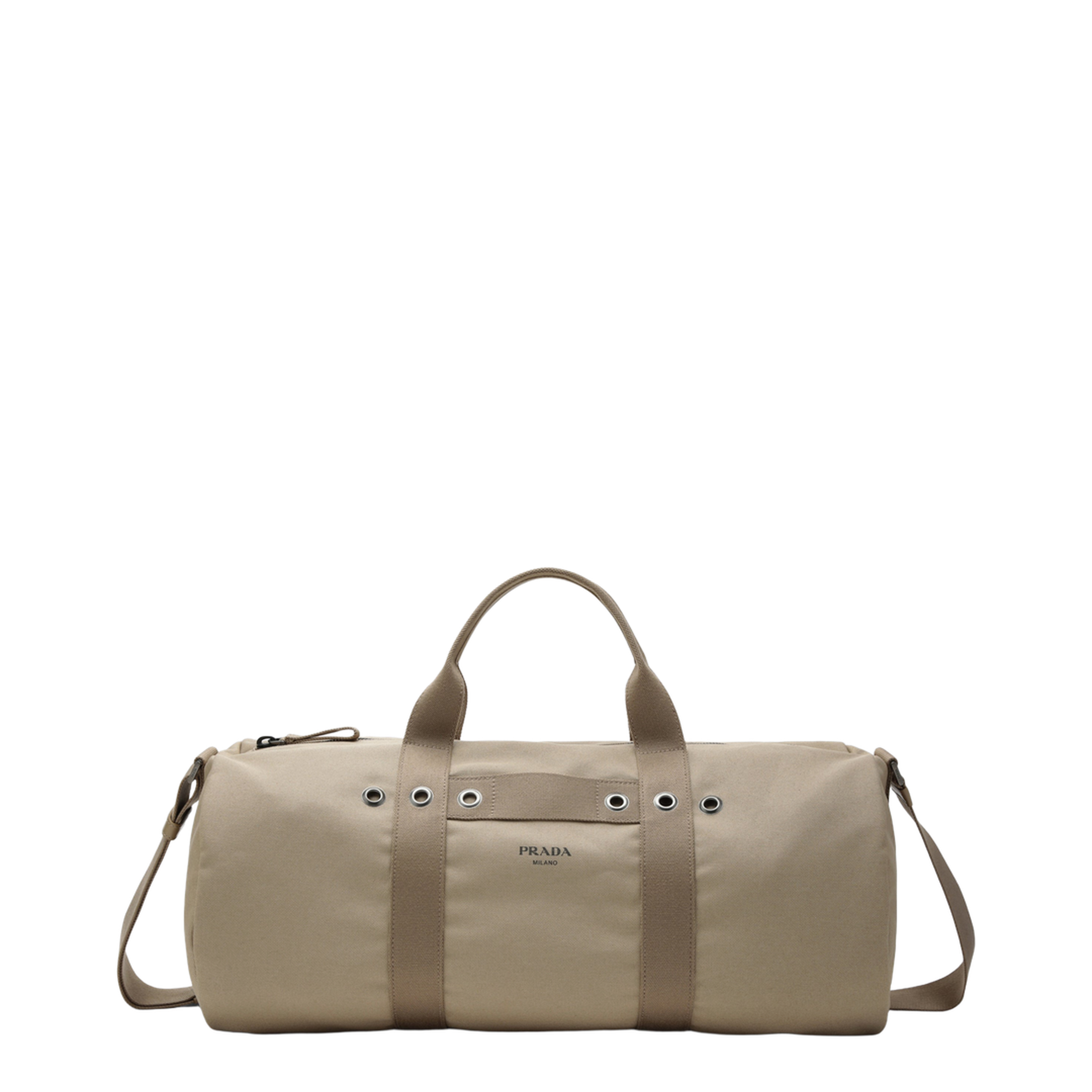 Desert-colored canvas travel duffel - Image 1