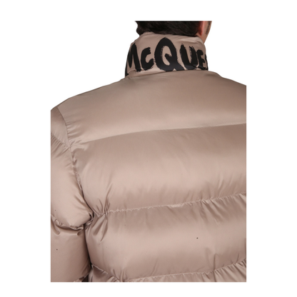 Graffiti Logo Print Down Jacket - Image 4