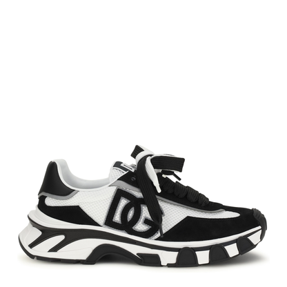Leather and Mesh Sneakers - Image 1