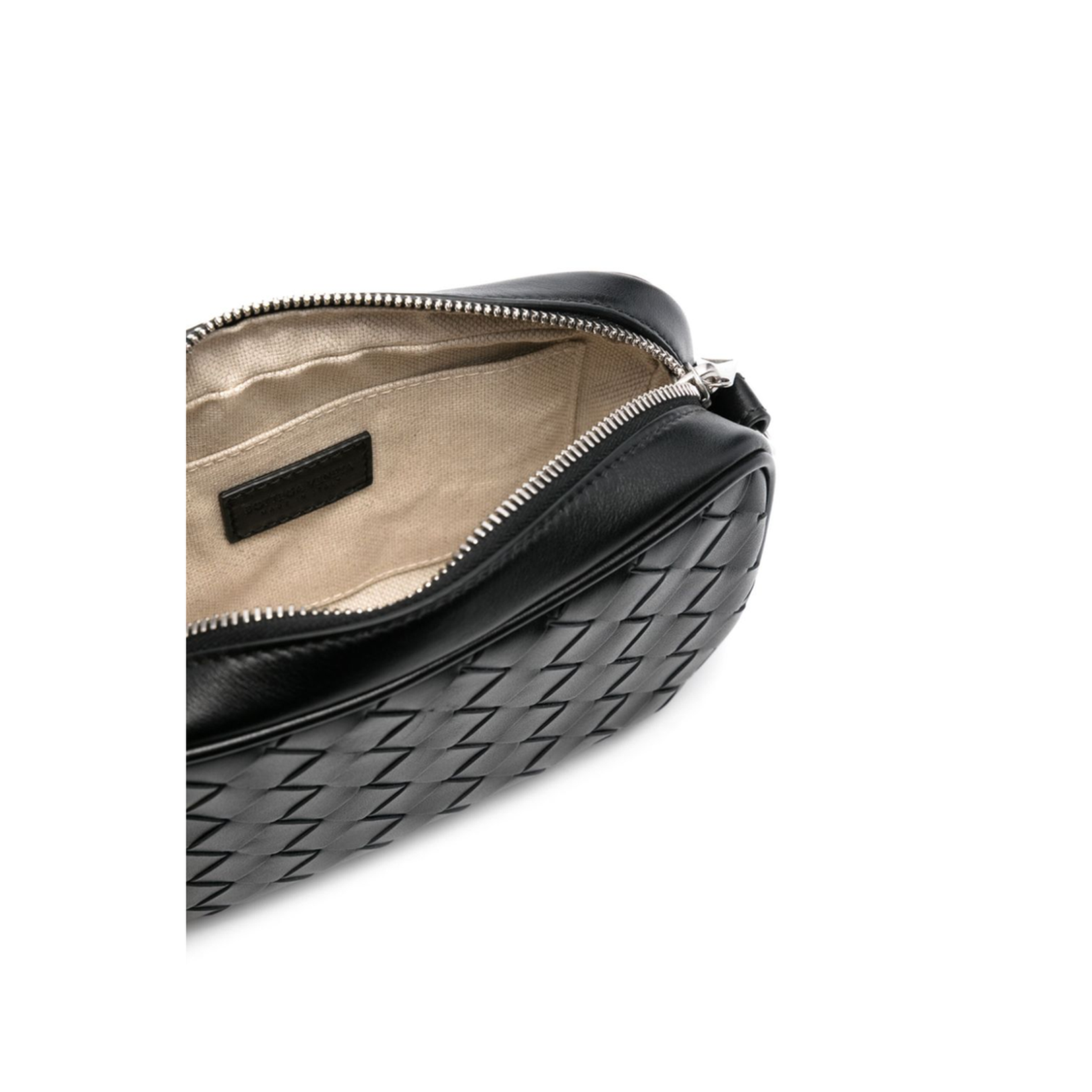 Intrecciato Mini Leather Camera Bags - Black - Image 2