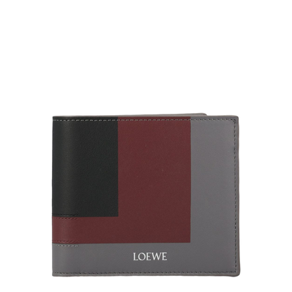 Bifold Wallet In Nappa Calfskin - Ardesia/Deep Ruby - Image 2