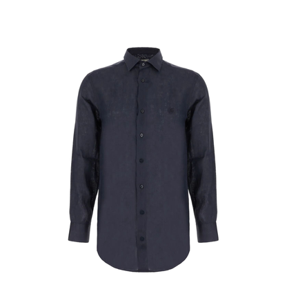 Linen Shirt with Pegaso Embroidery - Image 1