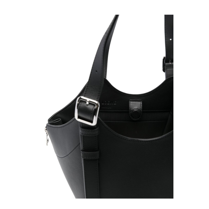 Hammock Flip Calfskin Tote - Black - Image 3