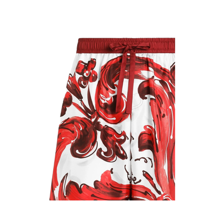 Vanity Bermuda Shorts in Majolica-Print Silk Twill - Image 2
