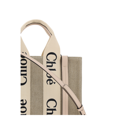 Woody Linen Canvas Tote - Natural / Tan - Image 4