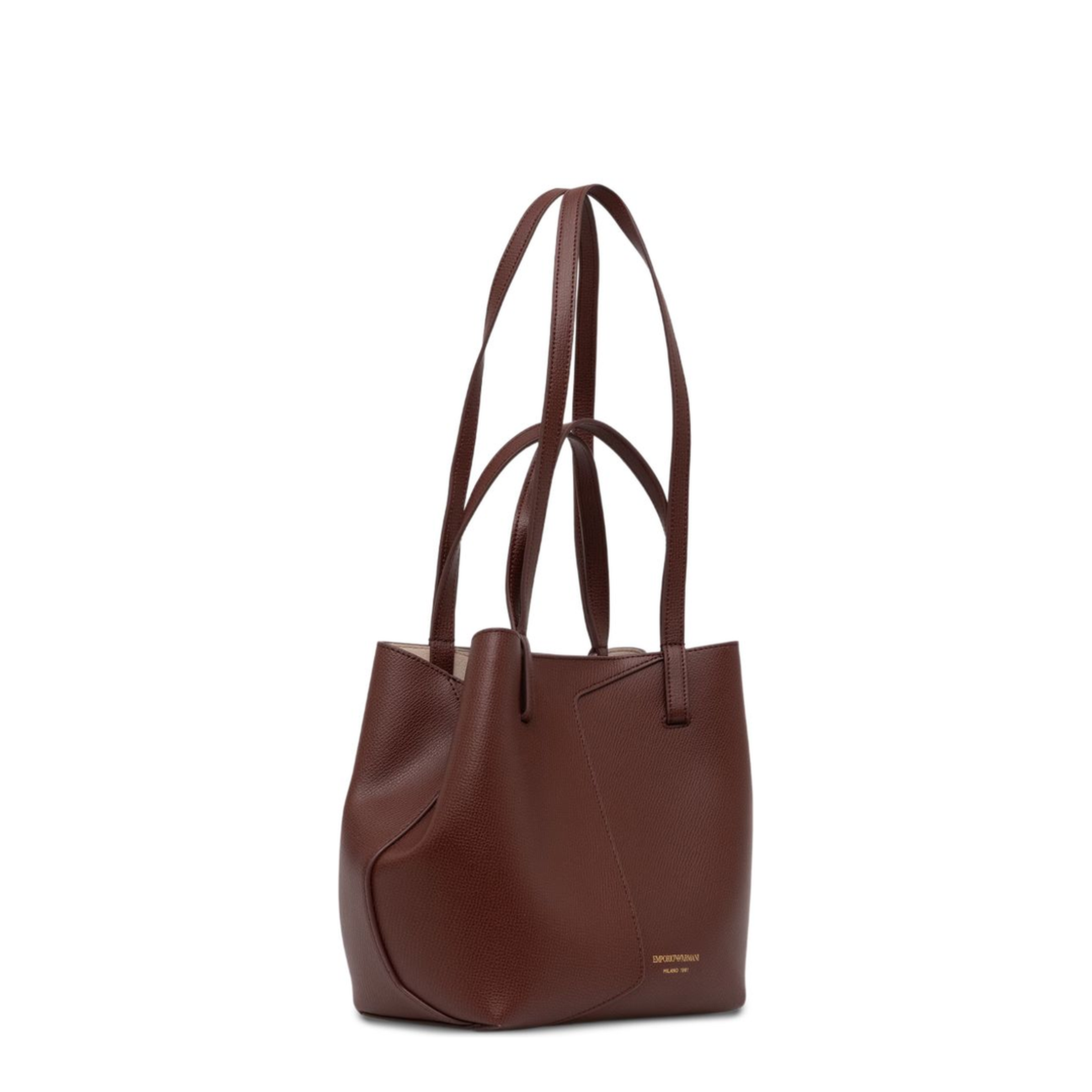 Small Calfskin Shopping Bag - Brown - Image 1