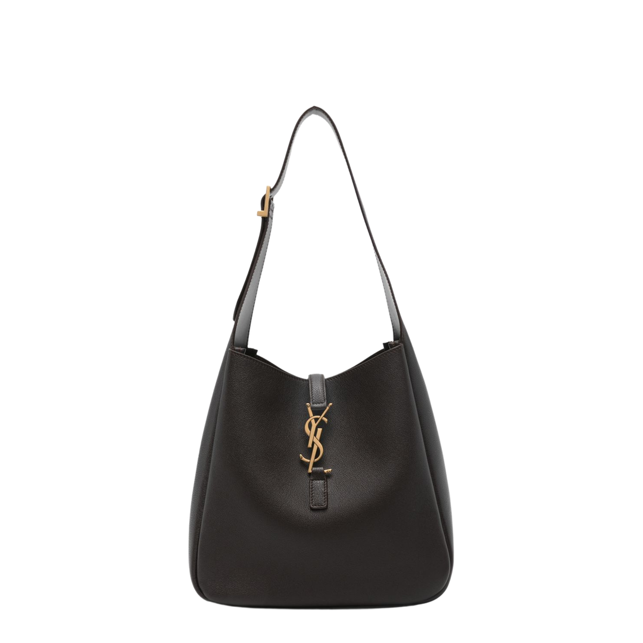 Le 5 À 7 Supple Small Grained Leather Shoulder Bag - Arabica - Image 1