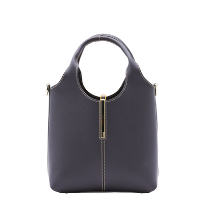 Shopping Bag Mini Calfskin Tote - Black - Image 2