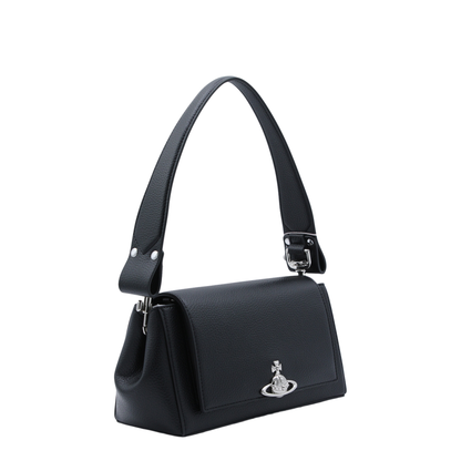Hazel Grain Medium Shoulder Bag - Black - Image 3