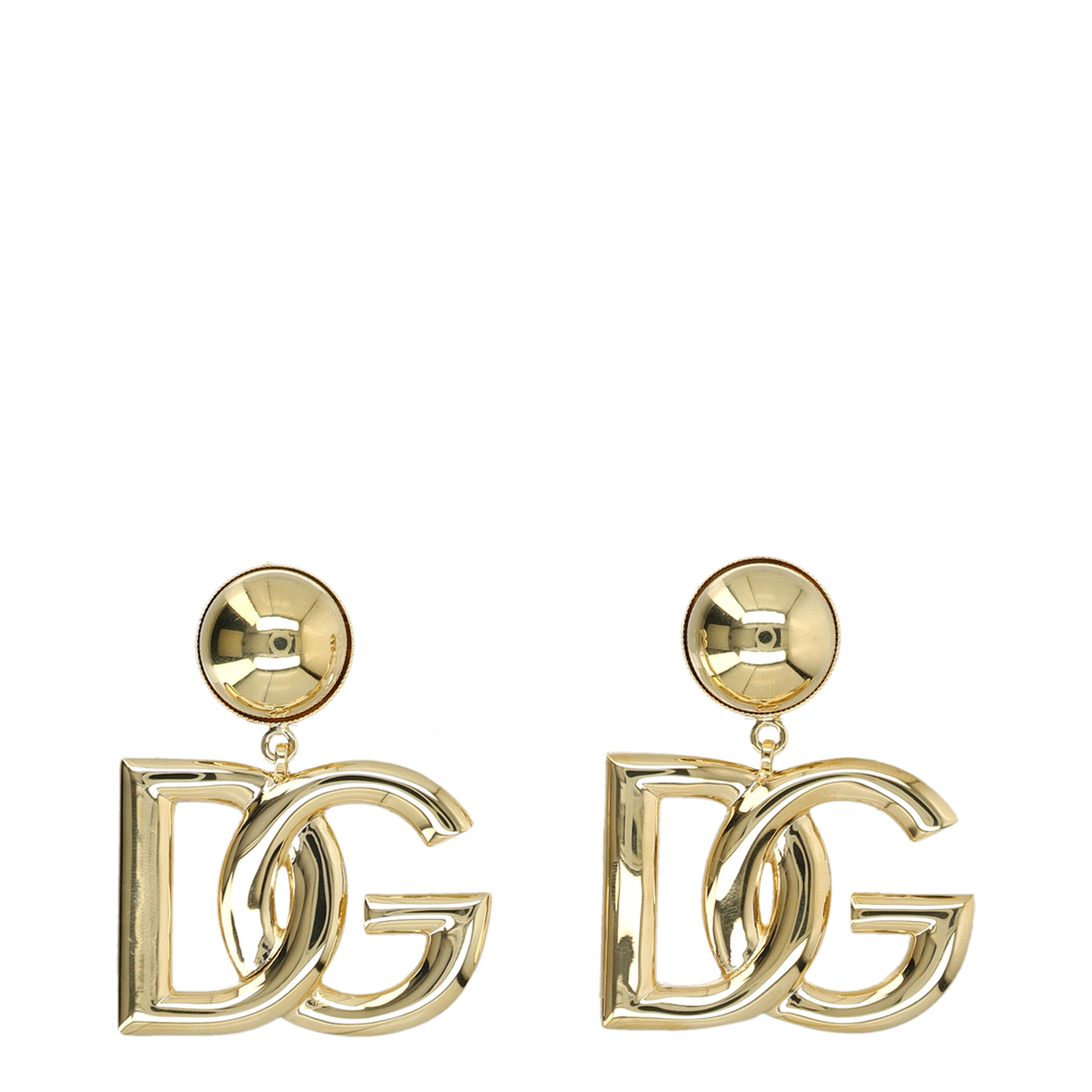 Clip-on Earrings with DG Logo in Gold - Image 1