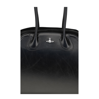 Shirley Large Calf Leather Holdall - Black - Image 4