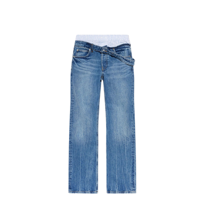 Boxer Detail and Drop Waistband Slim Fit Jeans - Image 1