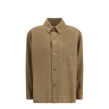 Cassandre Overshirt in Cotton and Linen Gabardine - Image 1