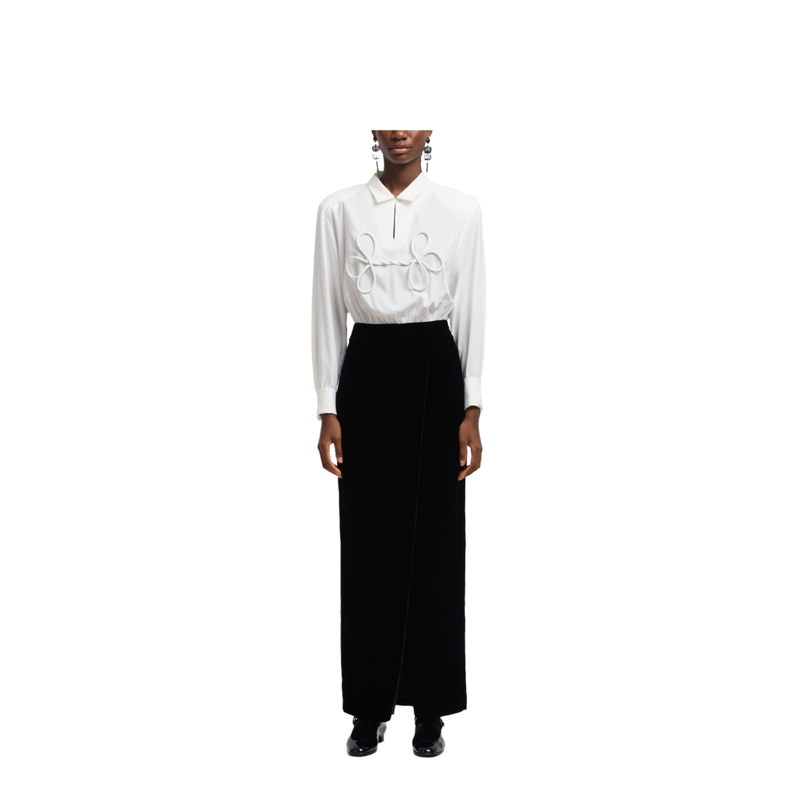 Off-White Velvet Skirt - Image 2
