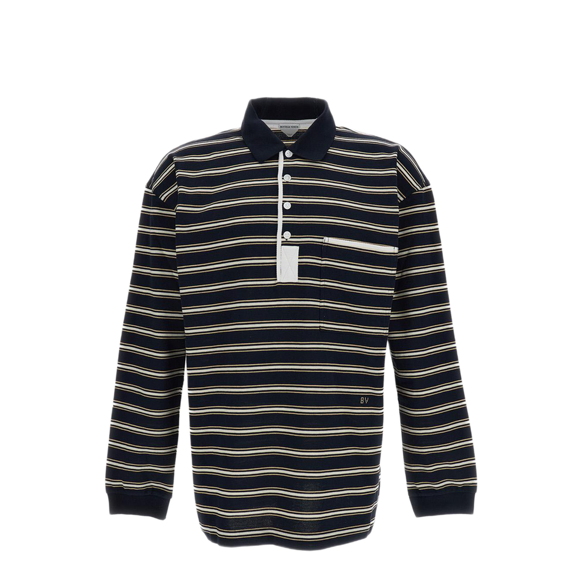 Striped Piquet Polo Shirt - Image 1