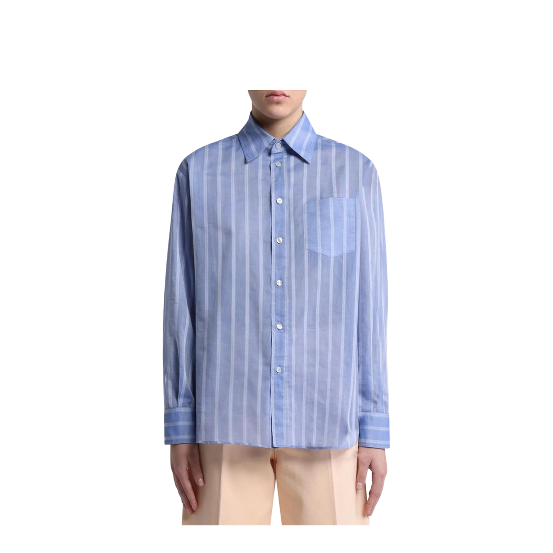 STRIPED COTTON SHIRT - Image 2