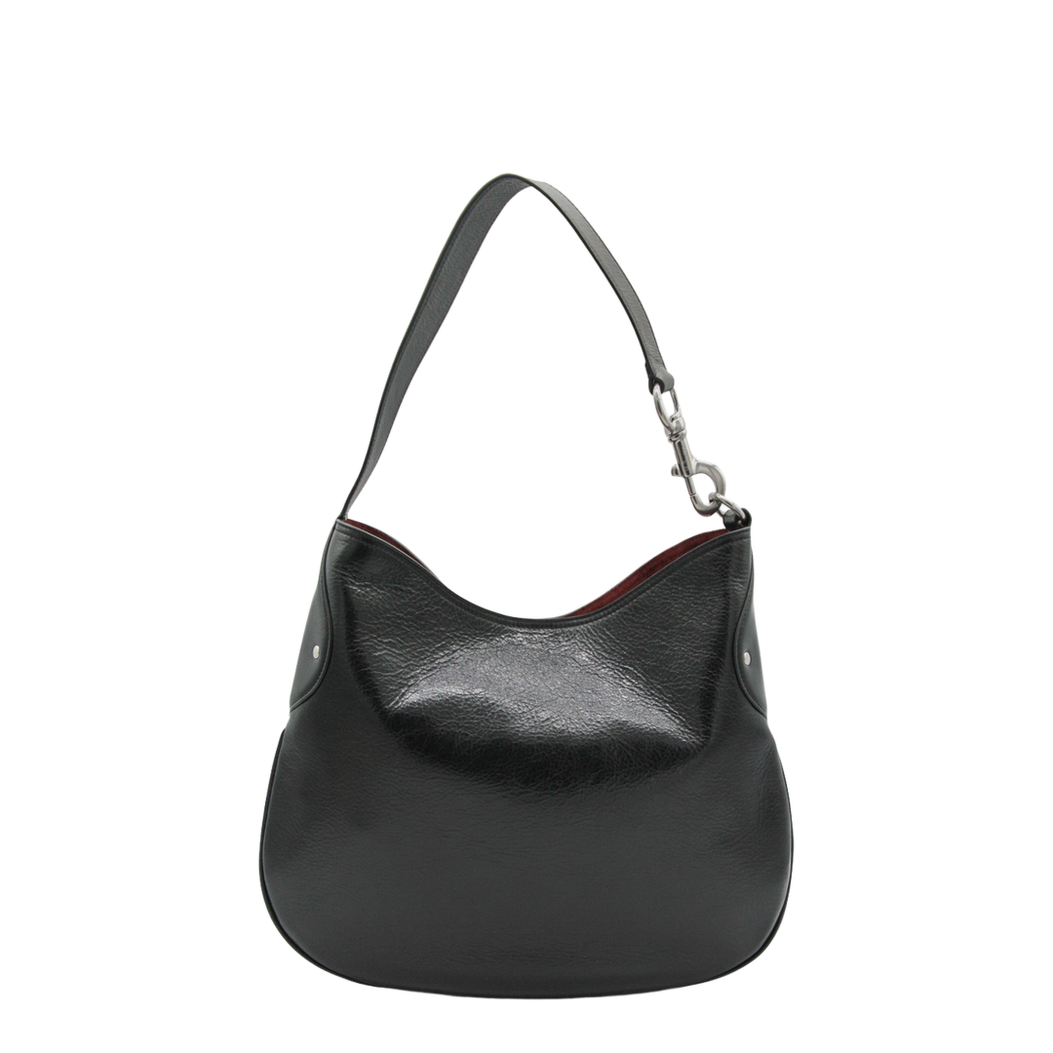 Hackney Shoulder Bag High Shine Calf Leather - Black - Image 6