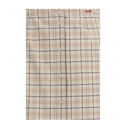 Checked Cotton Poplin Pencil Skirt - Image 3