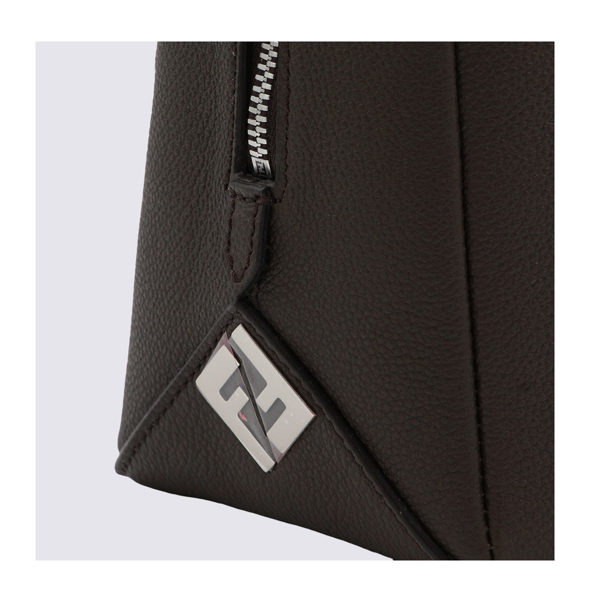 Lui Medium Leather Shoulder Bag - Chocolate brown - Image 6