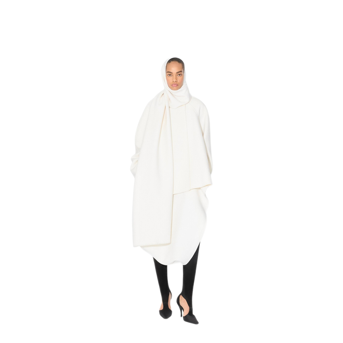 Short Coat With A Wool Scarf - Image 2