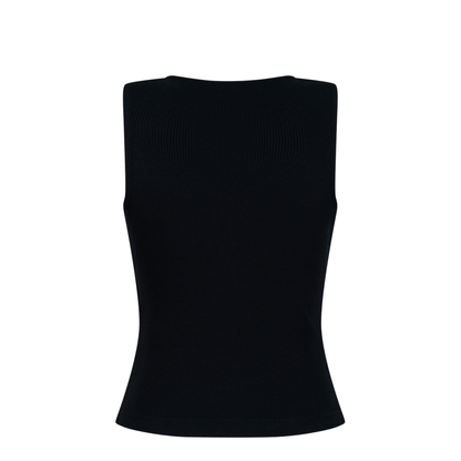 Lace-Up Ribbed Tank Top - Image 2