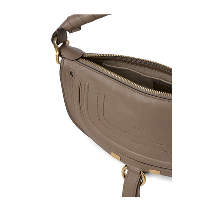 Marcie Mini Soft Leather Shoulder Bag - Brown - Image 7