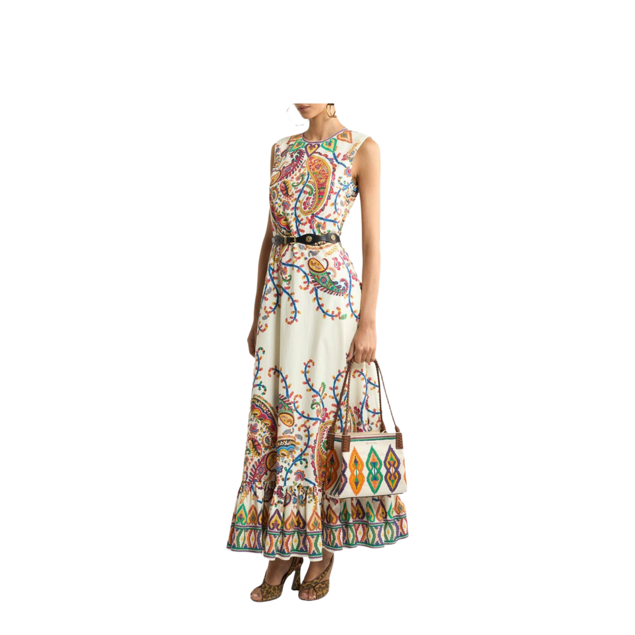 Long Cotton Dress With Pattern - Image 2