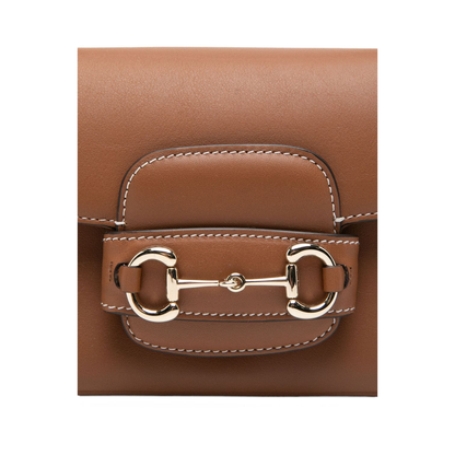 Horsebit 1955 Small Handle Bag Silk Nylon Brown - Image 4