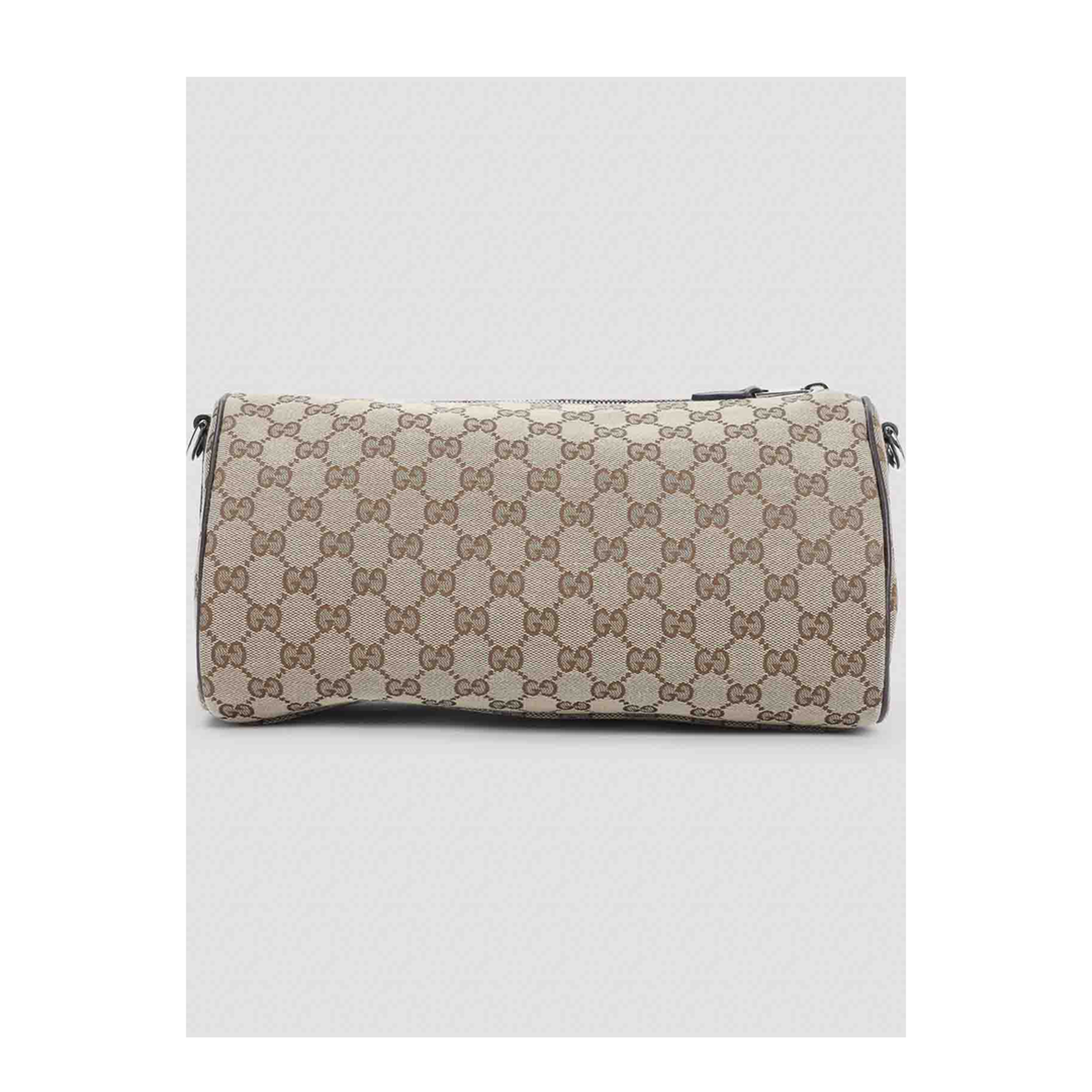 GG Canvas Small Canvas Cylinder Bag - Beige and Brown - Image 2