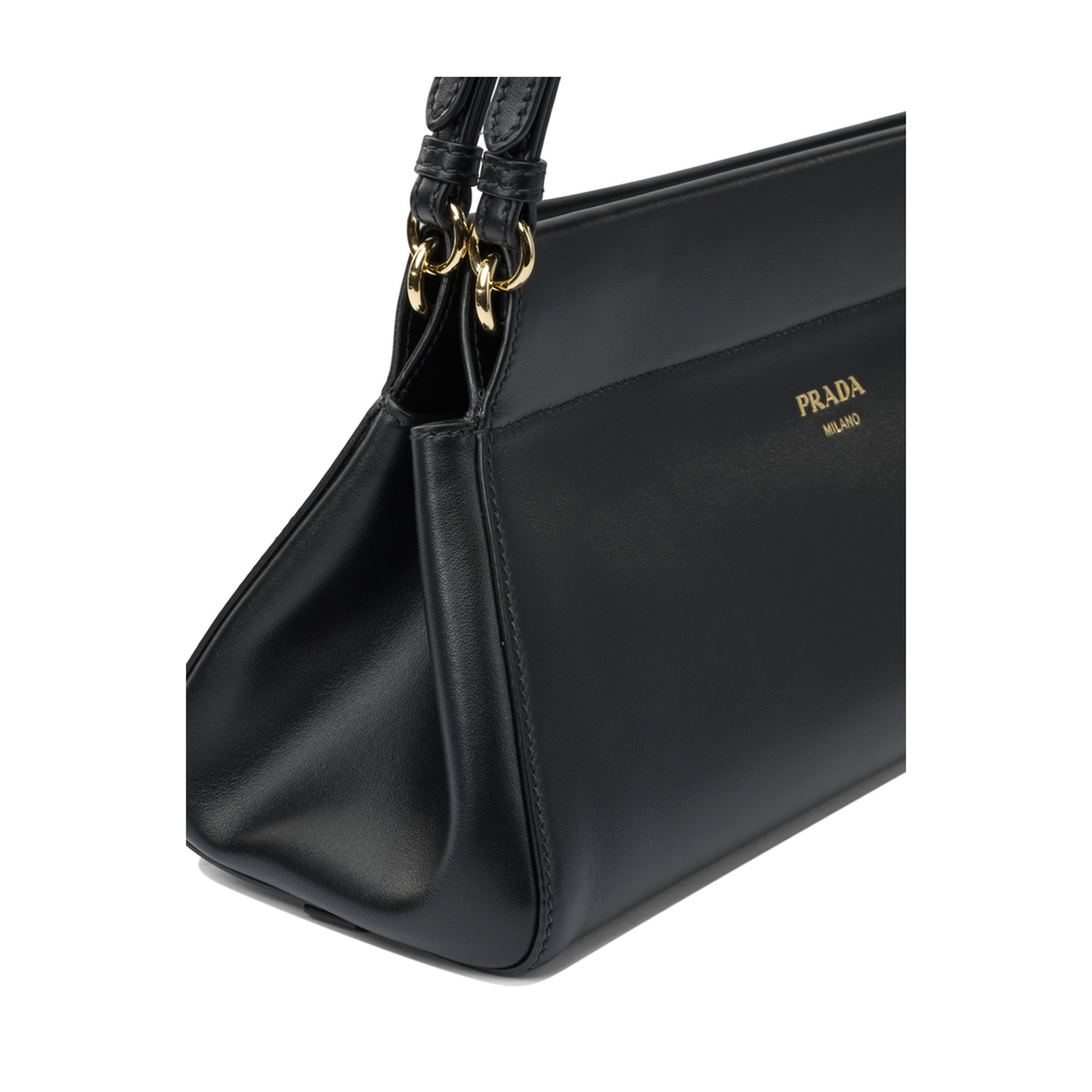 Enchaîné Medium Leather Bag Black - Image 4