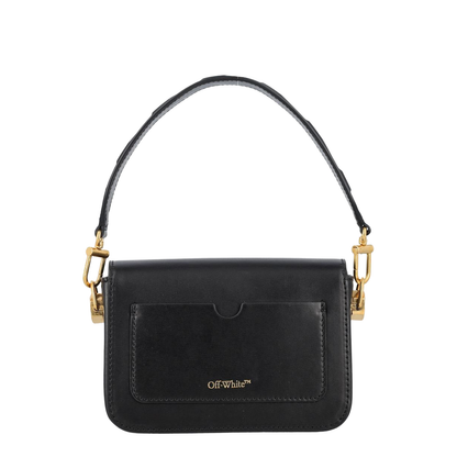 Plain Binder Black Leather Crossbody Bag - Image 4