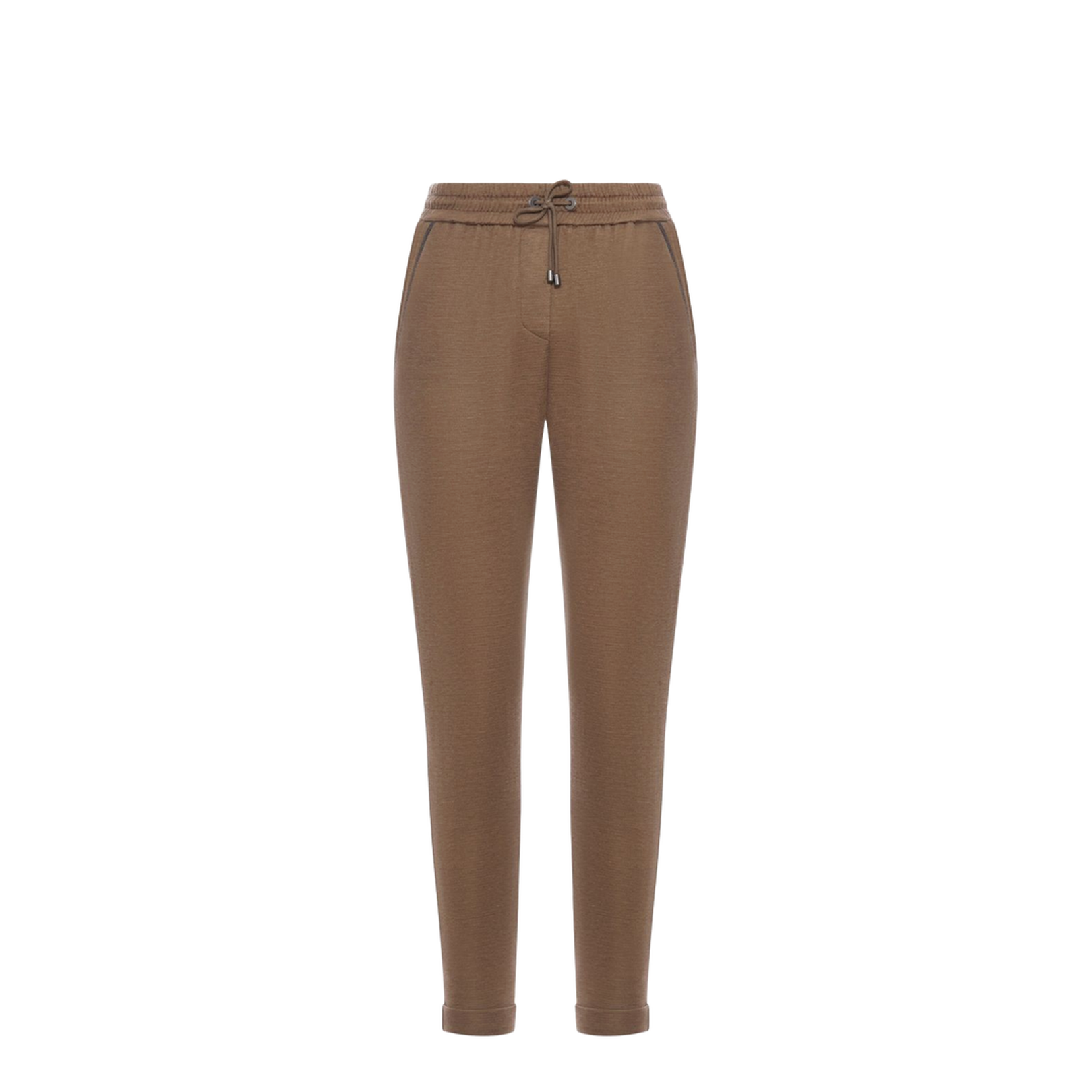 Cotton and Silk Interlock Joggers - Image 1