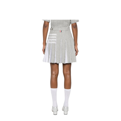 Pleated Tweed Skirt - Image 3