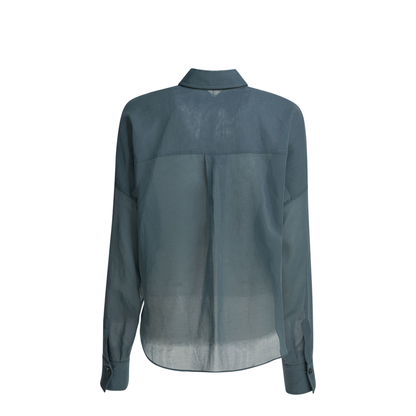 Women's Taffeta Shirt Blue - Image 2