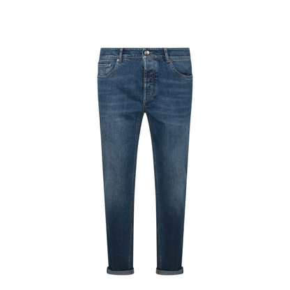 Logo Embroidery Stretch Jeans - Image 1