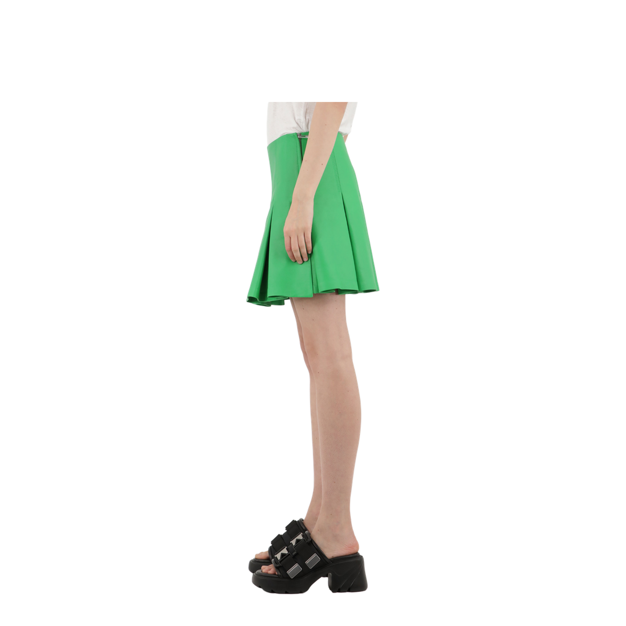Green Leather Skirt - Image 3