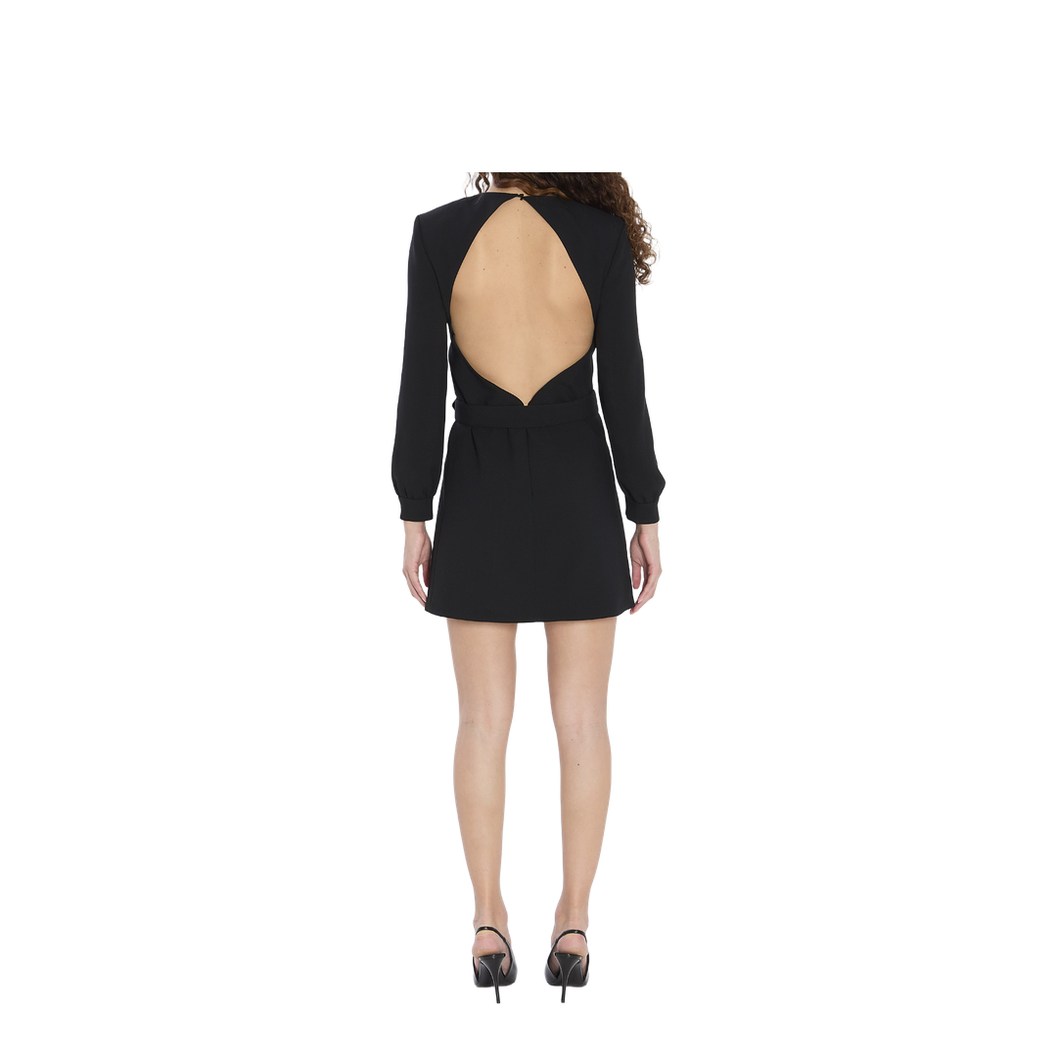 Backless Mini Dress Black - Image 4