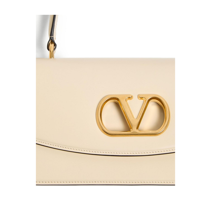 Light Beige Foldover Top Bag - Image 2