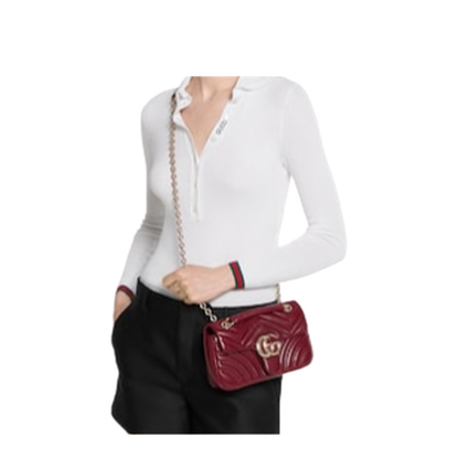 Small Shoulder Bag Red Leather - Image 4