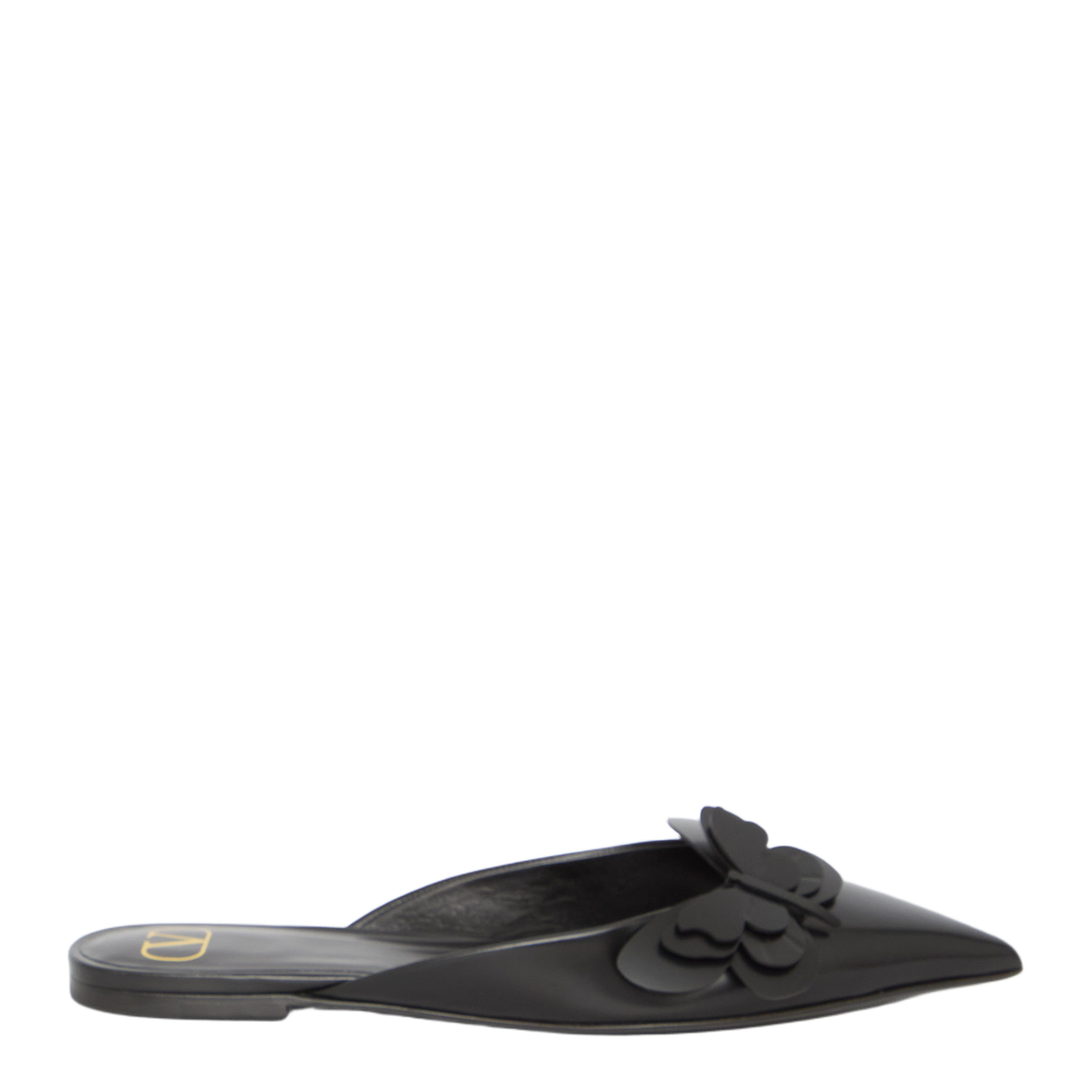 Flat Mules in Leather - Image 1