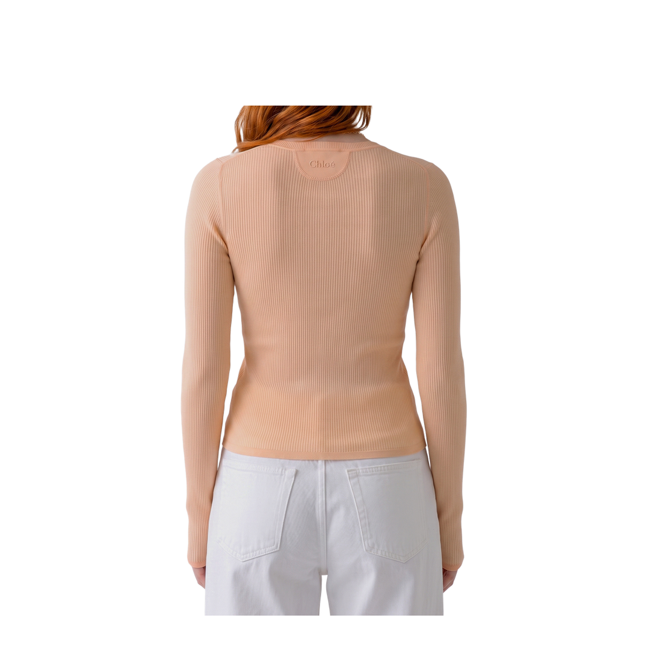 Bleached Orange Ribbed Top - Image 2
