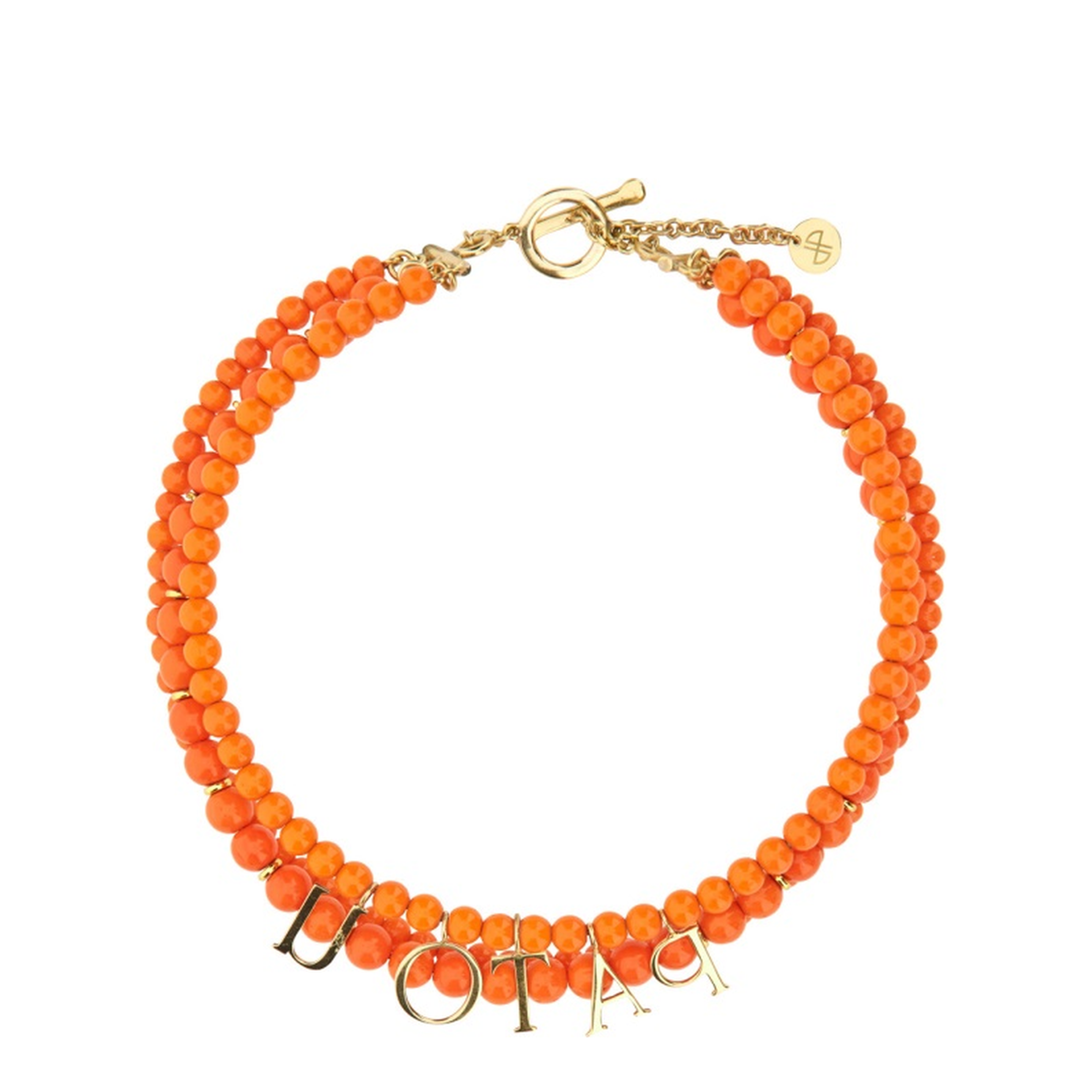 Glass And Brass Bead Necklace - Image 2