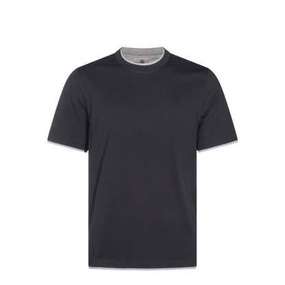 Men's Crew-Neck T-Shirt Dark Blue - Image 1