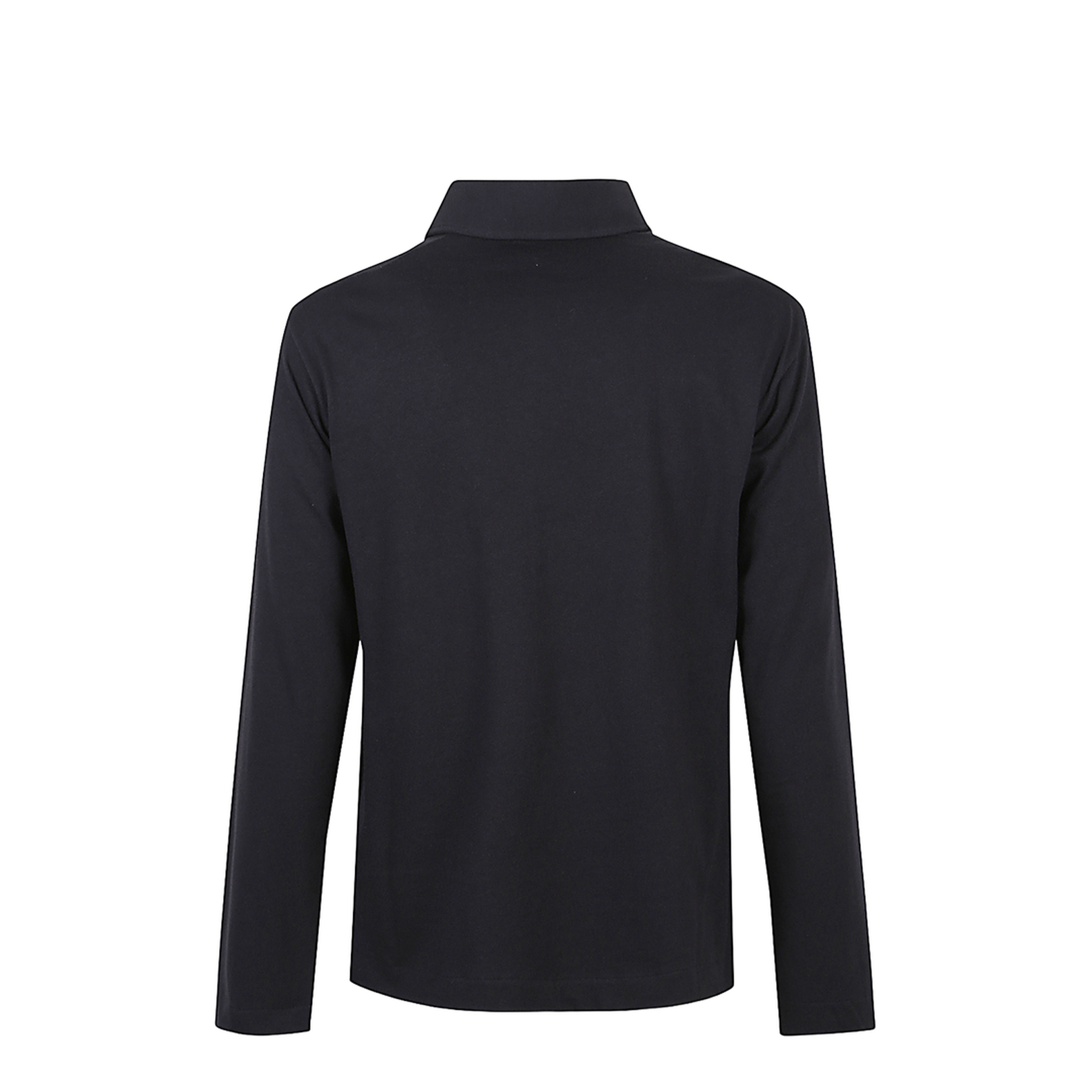 Long-Sleeved Polo Shirt V-Neck with Buttons and Turndown Collar - Image 2