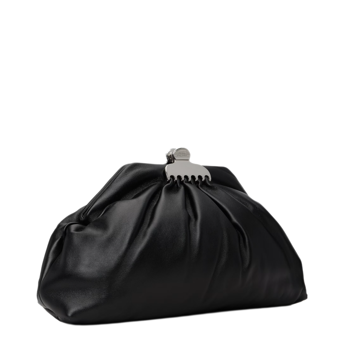 The Glam Clutch TU Smooth Leather Clutch - Black - Image 3