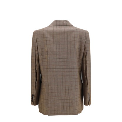 Checked Double-Breasted Blazer - Image 2