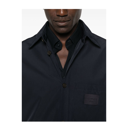 Nylon Shirt Jacket with Patch Pocket - Image 2